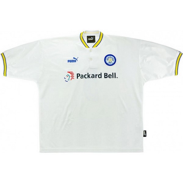 Tailandia Camiseta Leeds United 1ª Kit Retro 1997 1998 Blanco